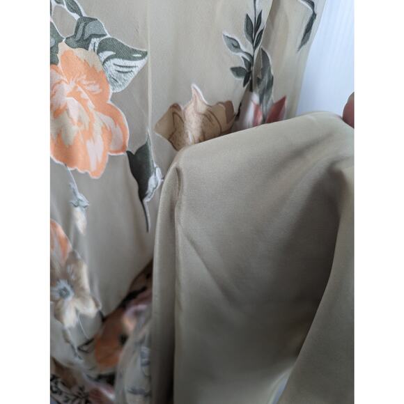 Vintage 90's Y2k Casual Corner Silk Blend Floral Midi Dress Sheer Overlay NWT 8 - Picture 5 of 10